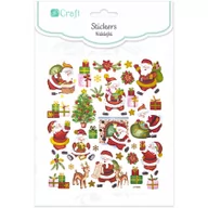 Przybory szkolne - DP CRAFT Naklejki Mikołaje 32szt - miniaturka - grafika 1