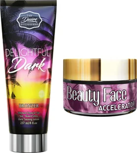 Tan Desire Tan Desire Delightful Dark + Słoiczek Beauty Face - Balsamy i kremy do opalania - miniaturka - grafika 1