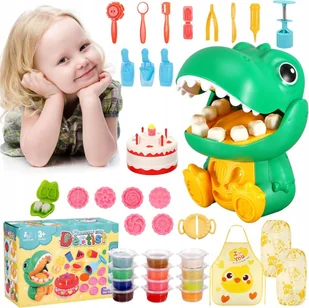 ZESTAW CIASTOLINA DENTYSTA DLA DZIECI PLASTELINA ZESTAW PREZENT FOREMKI - Masy plastyczne ZESTAW CIASTOLINA DENTYSTA DLA DZIECI PLASTELINA ZESTAW PREZENT FOREMKI - Masy plastyczne - miniaturka - grafika 1