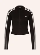 Swetry damskie - Adidas Originals Kardigan Adicolor 3 Stripes Slim Knit schwarz - miniaturka - grafika 1