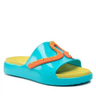 Buty dla chłopców - Klapki Melissa - Mini Melissa Cloud Slide 33451 Blue/Green 54164 - grafika 1