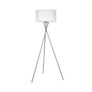 Lampy stojące - Lampa podłogowa, trójnóg, Hugo, 62x62x154 cm, satyna, biały - miniaturka - grafika 1