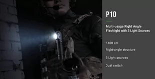 NEXTorch - Latarką kątowa LED P10 - 1400 lm - Czarna - P10 - Latarki - miniaturka - grafika 2