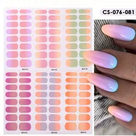 Inne - Zestaw 6 Sztuk Pasków do Paznokci Gradientowych - Samoprzylepne, Pełne Krycie Żelowe w Różowo-Fioletowym dla Łatwych Manicure DIY - miniaturka - grafika 1