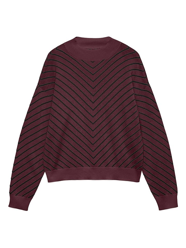Vero Moda Sweter w kolorze ciemnofioletowo-czarnym