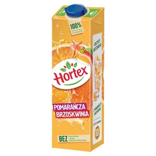 Hortex Pomarańcza brzoskwinia Napój karton 1 l - Soki i napoje niegazowane - miniaturka - grafika 1