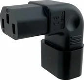 Ładowarki do telefonów - Kabel zasilający PremiumCord Adaptér pionowy kątowy napięcie IEC C13 na IEC C14 230V, 10A kpsr-07 - miniaturka - grafika 1