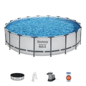 Baseny ogrodowe - Basen stelażowy Steel Pro Max z pompą 549 x 122 cm Bestway 561BW - miniaturka - grafika 1