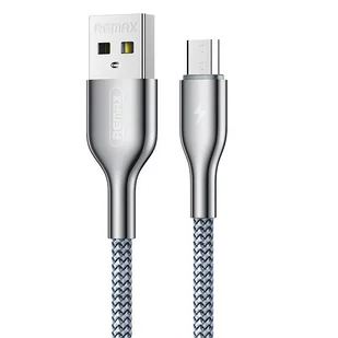 REMAX Kingpin kabel przewód USB - Micro USB 2.1A 1m srebrny (RC-092m) - Kable USB - miniaturka - grafika 1