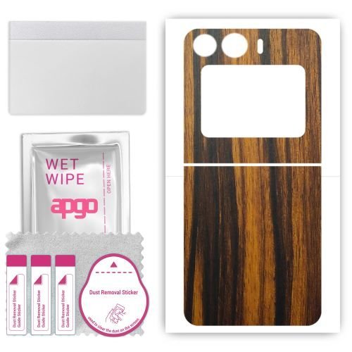 folia naklejka skórka strukturalna na TYŁ do Doogee Flip X - Drewno Tygrysie - apgo SKINS