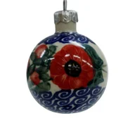 Bombki - Ceramiczna bombka mała Ceramika Bolesławiec - miniaturka - grafika 1