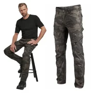 Odzież taktyczna i umundurowanie - Spodnie BRANDIT Adven Slim Fit Trousers Darkcamo L - miniaturka - grafika 1