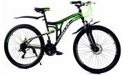 Rowery - Dallas Bike Rocky 1.0 26 cali Czarny z zielonym - miniaturka - grafika 1