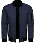 Kurtki męskie - Kurtka męska przejściowa granatowa Recea - miniaturka - grafika 1