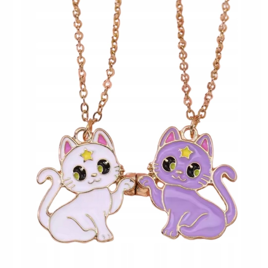 Naszyjniki BFF z Kotkami Zestaw 2 szt Symbol Przyjaźni Kolorowe