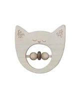 Grzechotki dla dzieci - WOODEN STORY Drewniana Grzechotka Kot - miniaturka - grafika 1