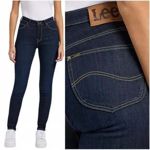 Lee SCARLETT HIGH Deep Dye wysokie damskie spodnie jeansowe rurki W27 L31 - Spodnie damskie - miniaturka - grafika 1