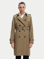 Płaszcze damskie - Tommy Hilfiger Trencz WW0WW42133 Khaki Slim Fit - miniaturka - grafika 1