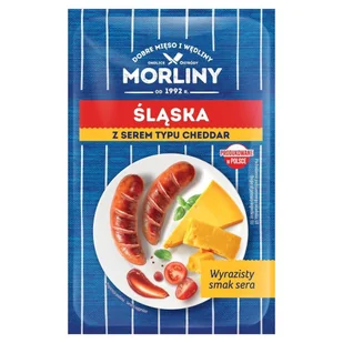 Morliny Kiełbasa śląska z serem typu cheddar 550 g - Kiełbasa i wędliny - miniaturka - grafika 1