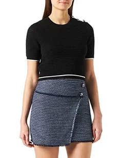 PINKO T-shirt damski, ZZ2 czarny/biały, XS - Koszulki i topy damskie - miniaturka - grafika 1