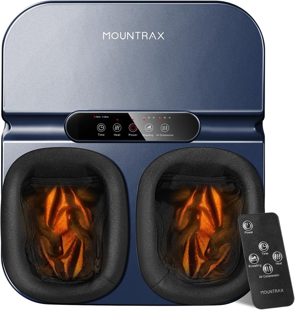 MASAŻER STÓP POWIĘZI PIĘT PILOT GRZANIE KOMPRESJA UGNIATANIE NIEBIESKI