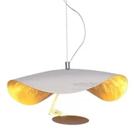 Lampy sufitowe - Kuchenna lampa wisząca ENIGMA ST-8821P-60 white Step LED 13W 3000K metal złota biała - miniaturka - grafika 1