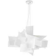 Lampy sufitowe - Lampa wisząca Fame DI-PD-130-BC white Step geometryczna biała - miniaturka - grafika 1