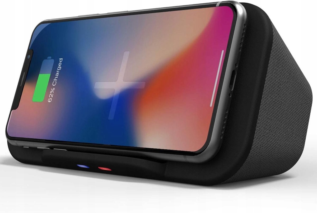 Głośnik przenośny I-Box PODIUM czarny 5 W z ładowarka bezprzewodową