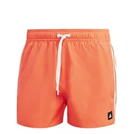 Kąpielówki męskie - adidas, 3 paski Clx, kostium kąpielowy, aplikacja solarna, czerwony/biały, XL, męski - miniaturka - grafika 1
