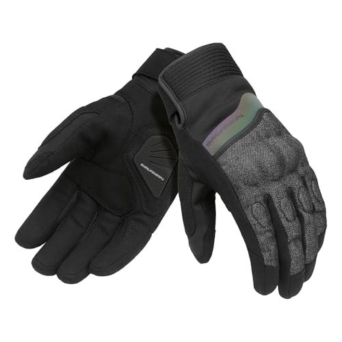 Tucano Urbano LADY BOSS HYDROSCUD rękawice motocyklowe i skutery. Damskie zimowe rękawice motocyklowe. Ochraniacze kostek. Denim grzbiet, zamszowa dłoń, 100% wodoodporne i oddychające, ekran dotykowy.