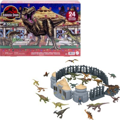 Zestaw figurek JURASSIC WORLD Minis Wyspa Dinozaurów Kalendarz adwentowy JLD23
