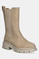 Botki damskie - U.S. Polo Assn. sztyblety ALICYA004A damskie kolor beżowy na płaskim obcasie ALICYA004W/EU1 - miniaturka - grafika 1