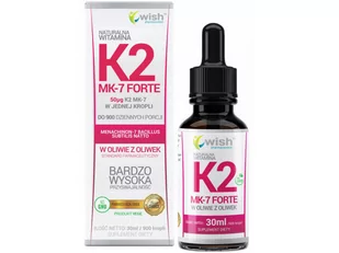 Wish Naturalna Witamina K2 MK-7 Forte w kroplach, 30 ml - Witaminy i minerały dla sportowców - miniaturka - grafika 1