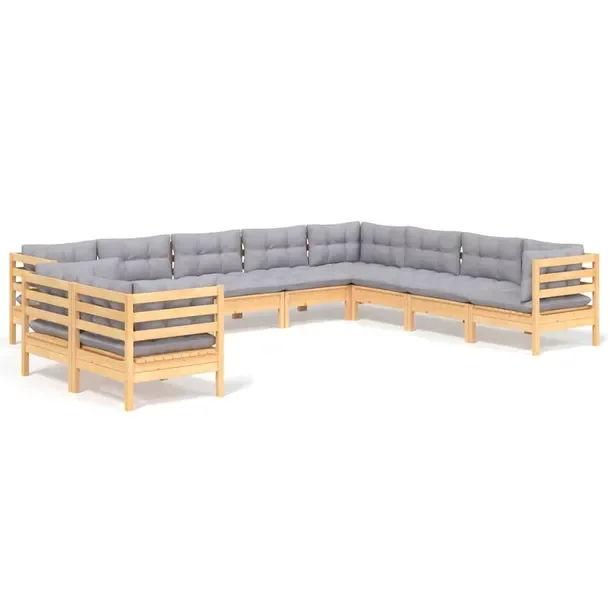Zestaw wypoczynkowy ogrodowy szary 5x5x10x15 pod.
