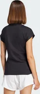 Koszulki i topy damskie - adidas Women's Essentials LINEAR Cotton T-Shirt, Black/White, M - miniaturka - grafika 1