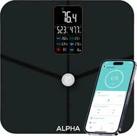 Wagi łazienkowe - Waga łazienkowa Alpha WAGA ŁAZIENKOWA ELEKTRONICZNA ANALITYCZNA POMIAR TŁUSZCZU BMI SMART ALPHA - miniaturka - grafika 1