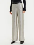 Spodnie damskie - OUI Spodnie materiałowe 88770 Złoty Regular Fit - miniaturka - grafika 1