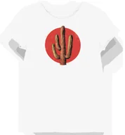 Koszulki i topy damskie - Koszulka damska biała z nadrukiem czerwonego kaktusa Saguaro XXL - miniaturka - grafika 1