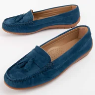 Mokasyny damskie - Purapiel Mokasyny Meilis4 Niebieski - miniaturka - grafika 1