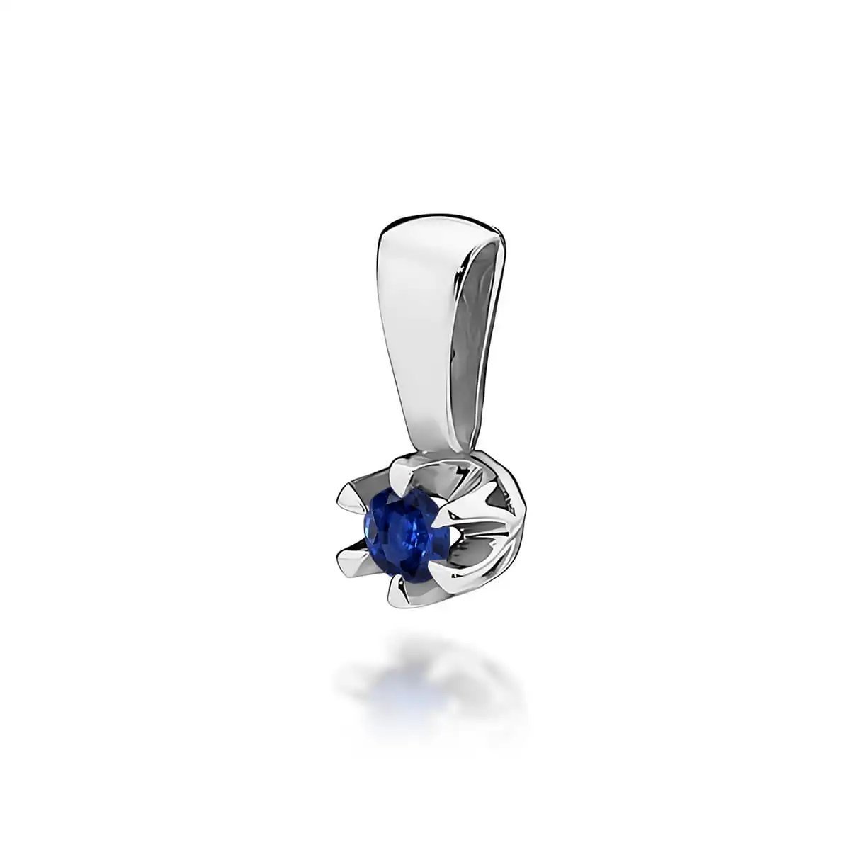 Złota zawieszka 585 z szafirem białe złoto elegancka idealna na prezent 14k