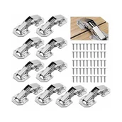 Zawiasy, okucia i inne akcesoria - Zawiasy ukryte do szafek, zawiasy wpuszczane, zawiasy do drzwi szafek (ze śrubami), 4 cale, 10 szt. - miniaturka - grafika 1