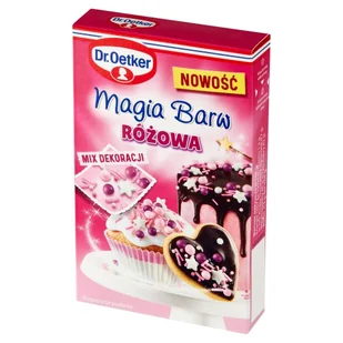 Dr. Oetker Mix Dekoracji Magia Barw Różowa 70G - Dodatki do ciast w proszku - miniaturka - grafika 1