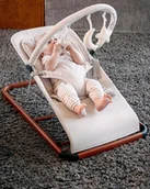 Łóżeczka i kojce - KUNU Leżaczek bujak dla niemowląt składany z zawieszkami i pokrowcem - miniaturka - grafika 1