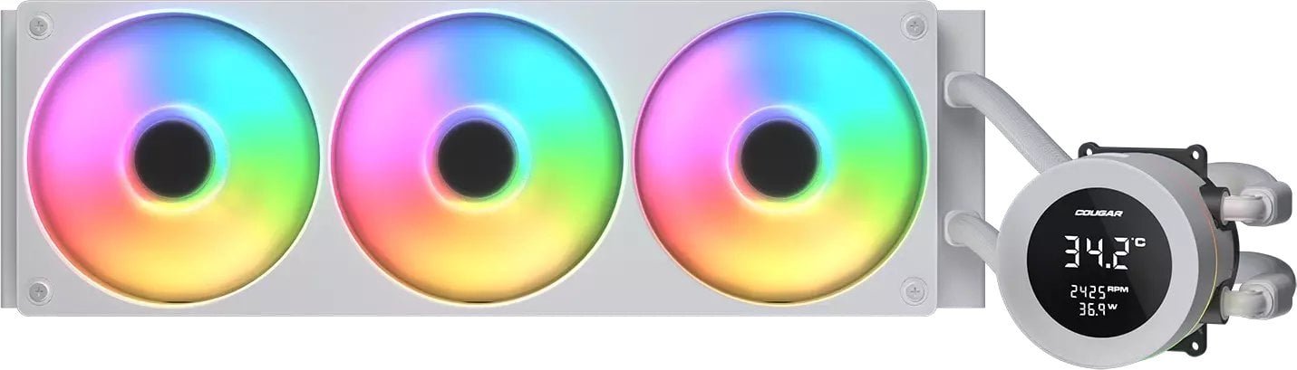 Chłodzenie wodne Cougar CPU chłodzenie wodne Poseidon Vistek 360, ARGB, biały CGR-PSDVARGB-W-360