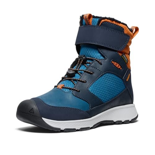 KEEN Skua zimowe wodoodporne śniegowce, Sky Captain/Gold Flame, rozmiar 37, Sky Captain Złoty Płomień, 37 EU
