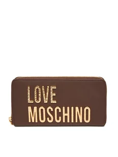 LOVE MOSCHINO Duży Portfel Damski JC5692PP0NKD031A Brązowy - Portfele - miniaturka - grafika 1