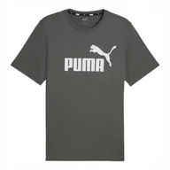 Koszulki męskie - PUMA KOSZULKA MĘSKA T-SHIRT ESS LOGO TEE SZARA r.L - miniaturka - grafika 1
