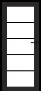 Skrzydło Loft, czarny mat, 80 lewe - Drzwi wewnętrzne - miniaturka - grafika 1