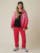 Spodnie i spodenki dla dziewczynek - 4F Spodnie trekkingowe 2w1 dziewczęce - różowe 164 (13-14 lat) - miniaturka - grafika 1