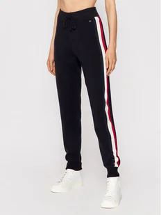 Tommy Hilfiger Spodnie dresowe Global Stripe WW0WW30487 Granatowy Relaxed Fit - Spodnie sportowe damskie - miniaturka - grafika 1